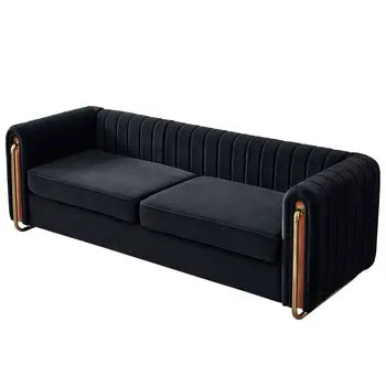 Black Modern Velvet Sofa