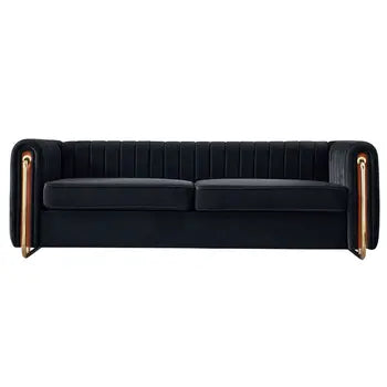 Black Modern Velvet Sofa