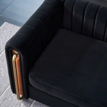 Black Modern Velvet Sofa